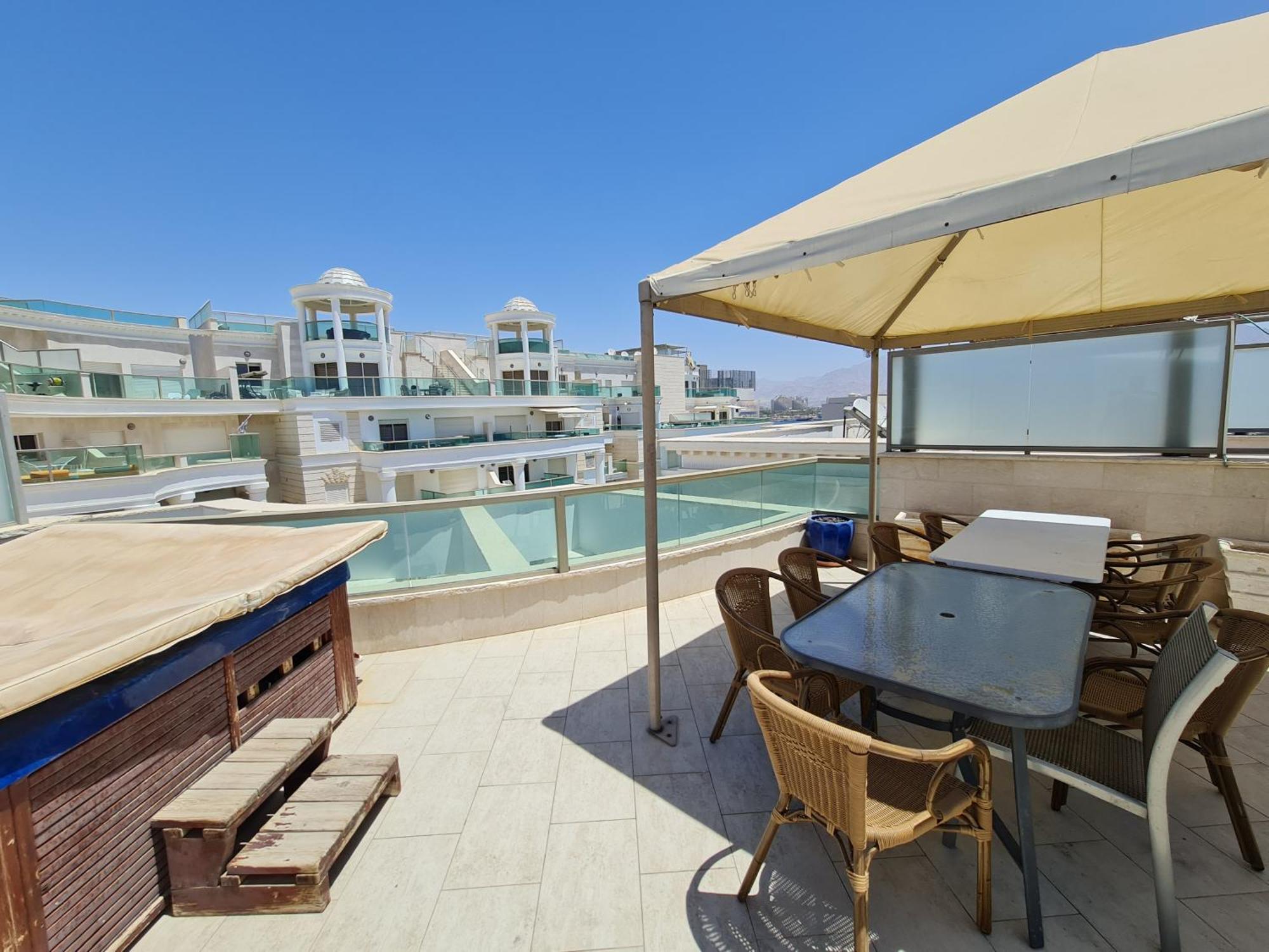 Apartament Palmore Top Luxury Penthause With Juccuzi First Line Of The Seaside Ejlat Zewnętrze zdjęcie